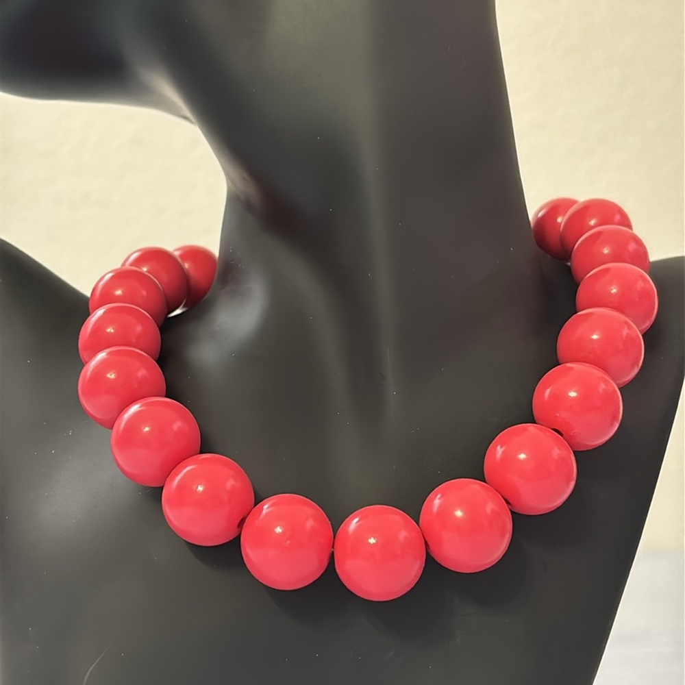 Pink Bubblegum Ball Size Bead Necklace
